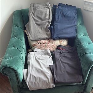 Lululemon ABC pants (34/30) Gray, green, light grey, Blue Chinos (5 Pocket)